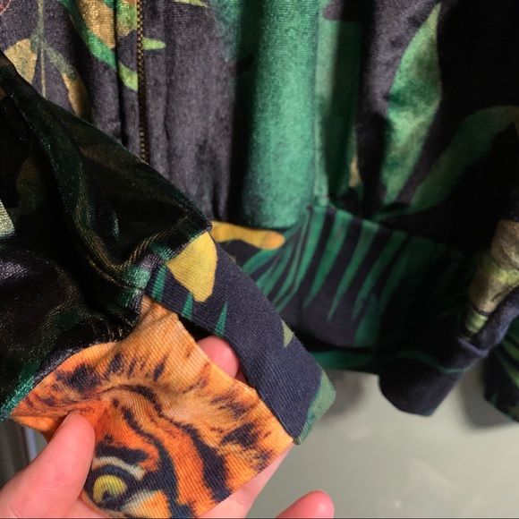 *SOLD* Aviator Nation Tiger Velour Hoodie Large - Picture 11 of 15